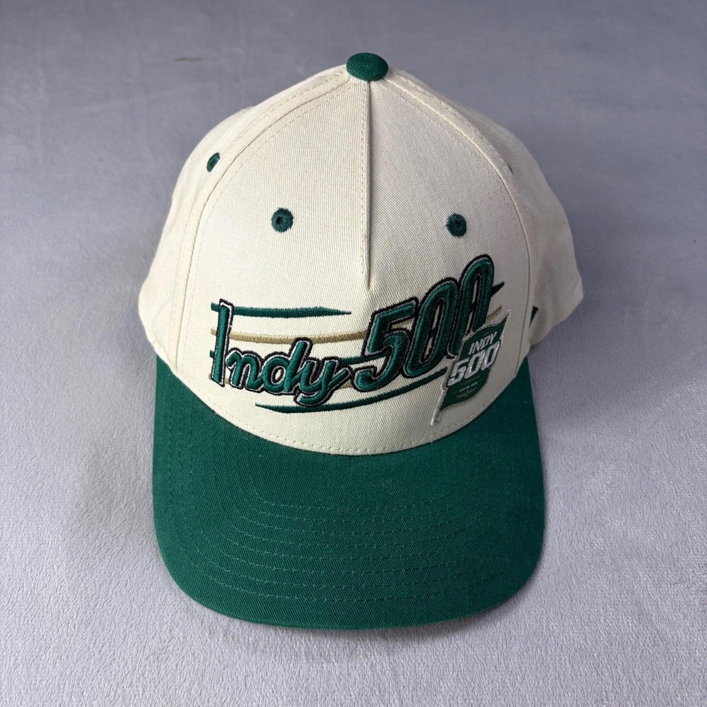 Zephyr Indy 500 109th Running Snapback Hat Cream Green Racing Cap 2025